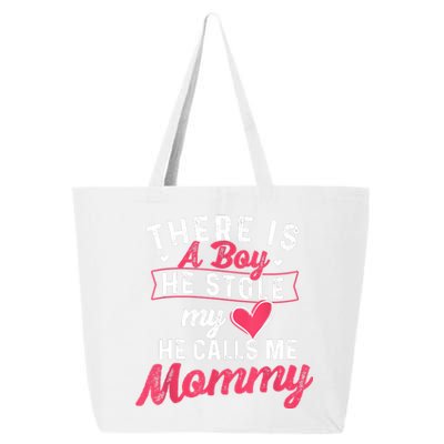 There Is A He Stole My Heart He Calls Me Mommy Mother 25L Jumbo Tote