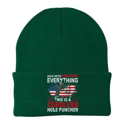 This Is A Cordless Hole PuncherweRe Redefining Everything Knit Cap Winter Beanie