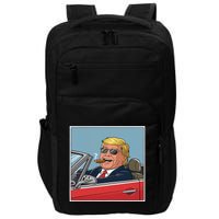 Trump In A Convertible Smoking A Cigar Impact Tech Backpack