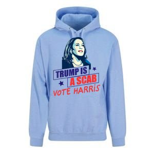 Trump Is A Scab Vote Kamala Harris Funny 2024 Unisex Surf Hoodie