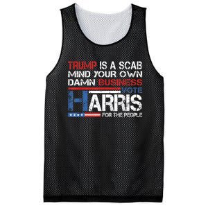 Trump Is A Scab Vote Kamala Harris Funny 2024 Mesh Reversible Basketball Jersey Tank