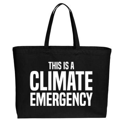 This Is A Climate Emergency Cotton Canvas Jumbo Tote