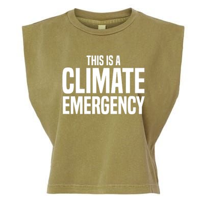 This Is A Climate Emergency Garment-Dyed Women's Muscle Tee