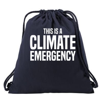 This Is A Climate Emergency Drawstring Bag