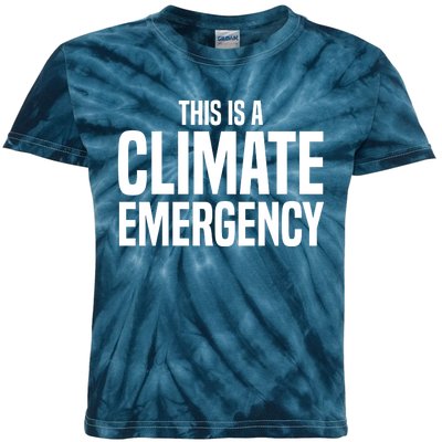 This Is A Climate Emergency Kids Tie-Dye T-Shirt