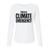 This Is A Climate Emergency Womens Cotton Relaxed Long Sleeve T-Shirt