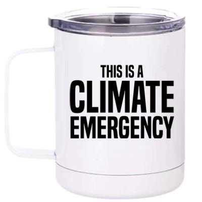 This Is A Climate Emergency 12 oz Stainless Steel Tumbler Cup