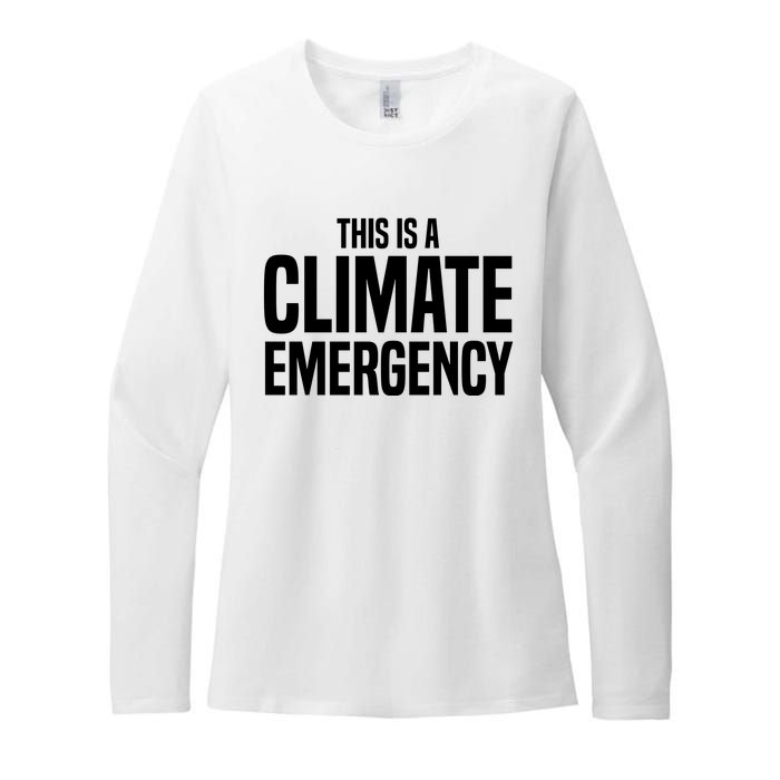 This Is A Climate Emergency Womens CVC Long Sleeve Shirt