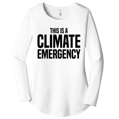 This Is A Climate Emergency Women's Perfect Tri Tunic Long Sleeve Shirt