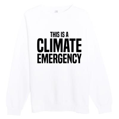 This Is A Climate Emergency Premium Crewneck Sweatshirt