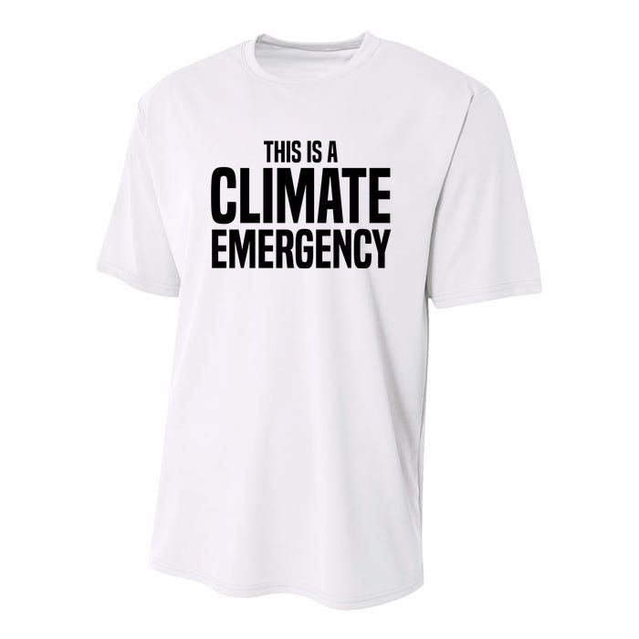 This Is A Climate Emergency Youth Performance Sprint T-Shirt