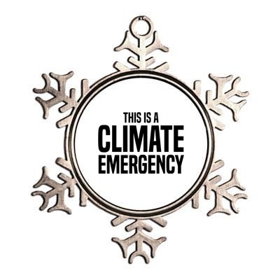 This Is A Climate Emergency Metallic Star Ornament