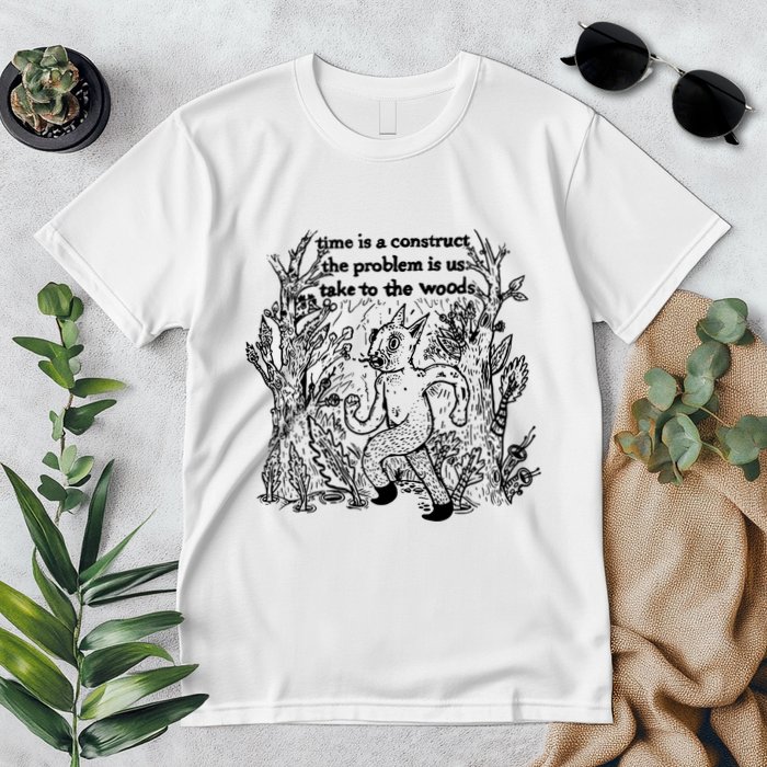 Time Is A Construct The Problem Is Us Take To The Woods Premium T-Shirt