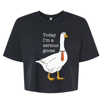 Today IM A Serious Goose Silly Goose Bella+Canvas Jersey Crop Tee