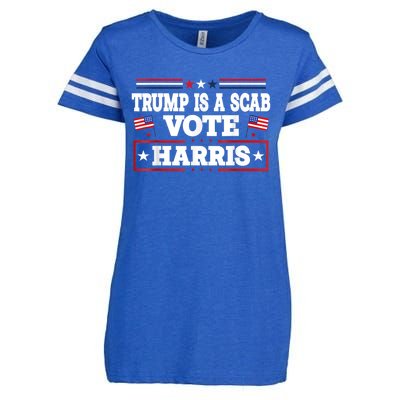 Trump Is A Scab Vote Kamala Harris 2024 Enza Ladies Jersey Football T-Shirt