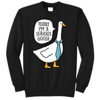 Today IM A Serious Goose Funny Serious Goose Tall Sweatshirt