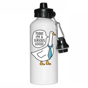 Today IM A Serious Goose Funny Serious Goose Aluminum Water Bottle