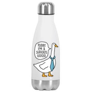 Today IM A Serious Goose Funny Serious Goose Stainless Steel Insulated Water Bottle