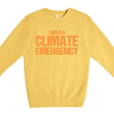 This Is A Climate Emergency Premium Crewneck Sweatshirt