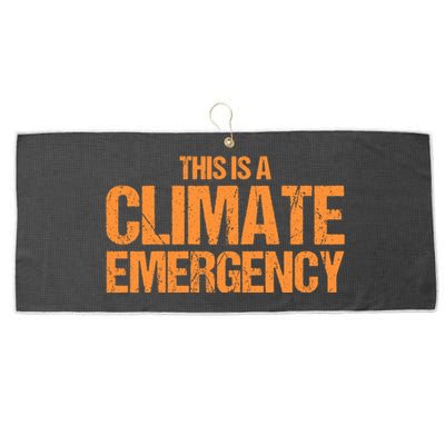 This Is A Climate Emergency Large Microfiber Waffle Golf Towel