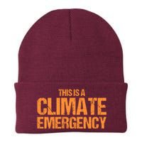 This Is A Climate Emergency Knit Cap Winter Beanie