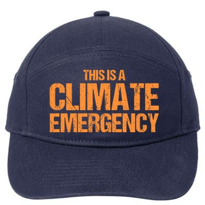 This Is A Climate Emergency 7-Panel Snapback Hat