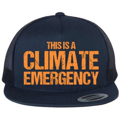 This Is A Climate Emergency Flat Bill Trucker Hat