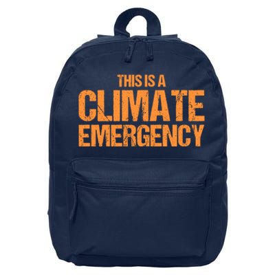 This Is A Climate Emergency 16 in Basic Backpack