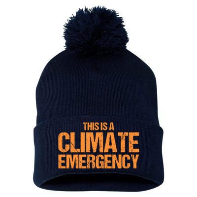 This Is A Climate Emergency Pom Pom 12in Knit Beanie