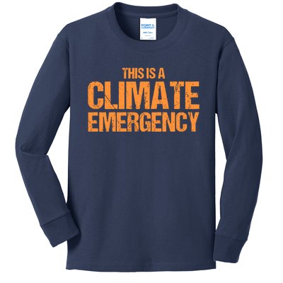 This Is A Climate Emergency Kids Long Sleeve Shirt