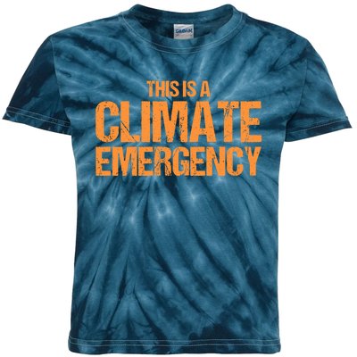 This Is A Climate Emergency Kids Tie-Dye T-Shirt