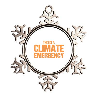 This Is A Climate Emergency Metallic Star Ornament