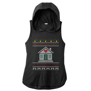 This IsnT A Crack House ItS A Crack Home Christmas Ugly Ladies PosiCharge Tri-Blend Wicking Draft Hoodie Tank