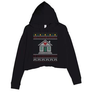 This IsnT A Crack House ItS A Crack Home Christmas Ugly Crop Fleece Hoodie