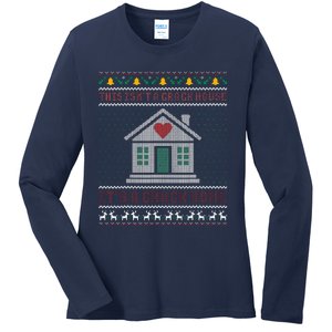 This IsnT A Crack House ItS A Crack Home Christmas Ugly Ladies Long Sleeve Shirt