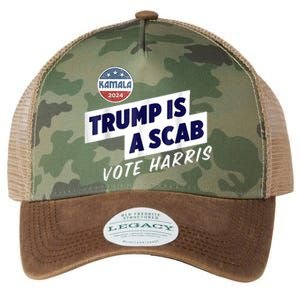 Trump Is A Scab Vote Kamala Harris Legacy Tie Dye Trucker Hat