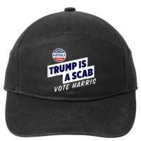 Trump Is A Scab Vote Kamala Harris 7-Panel Snapback Hat