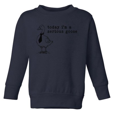 Today IM A Serious Goose Gift Toddler Sweatshirt