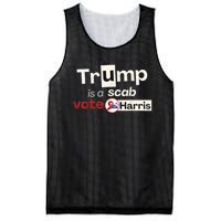 Trump Is A Scab Vote Kamala Harris Mesh Reversible Basketball Jersey Tank