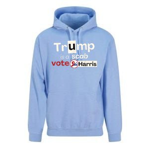 Trump Is A Scab Vote Kamala Harris Unisex Surf Hoodie