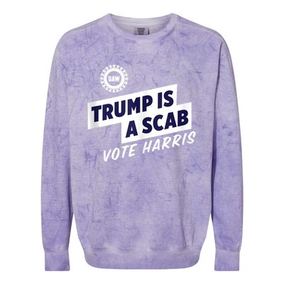 Trump Is A Scab Trump’S A Scab Colorblast Crewneck Sweatshirt