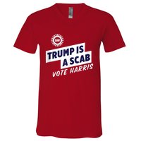 Trump Is A Scab Trump’S A Scab V-Neck T-Shirt