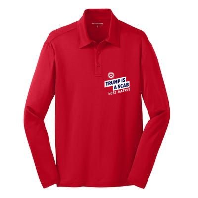 Trump Is A Scab Trump’S A Scab Silk Touch Performance Long Sleeve Polo