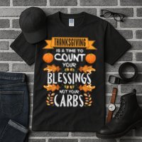 Thanksgiving Is A Time To Count Your Blessings Not Your Carbs Tall T-Shirt