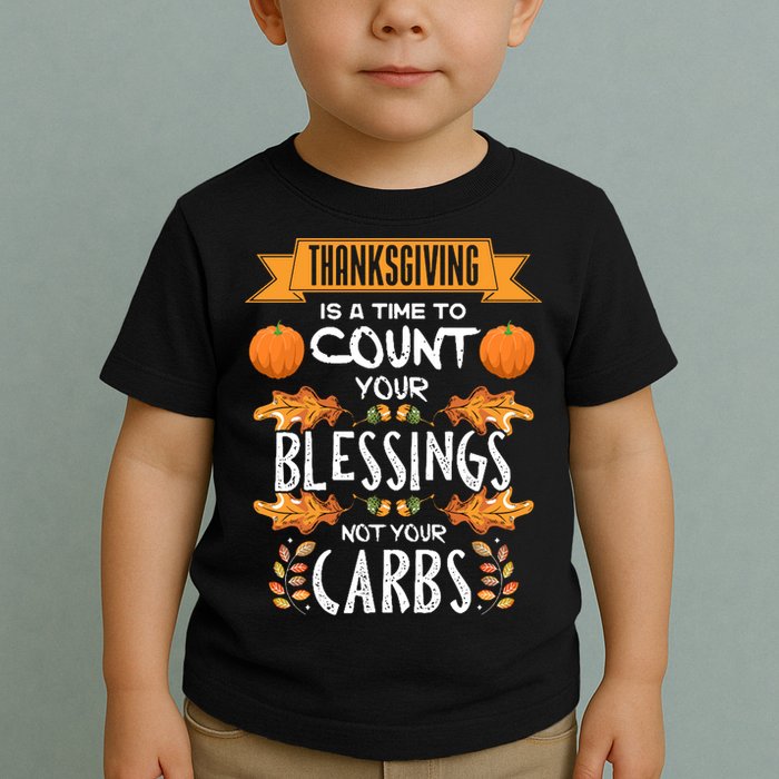 Thanksgiving Is A Time To Count Your Blessings Not Your Carbs Toddler T-Shirt