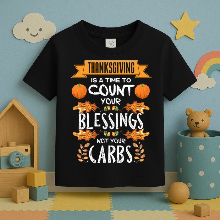 Thanksgiving Is A Time To Count Your Blessings Not Your Carbs Toddler T-Shirt