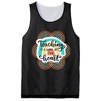 Teaching Is A Work Of The Heart Mesh Reversible Basketball Jersey Tank