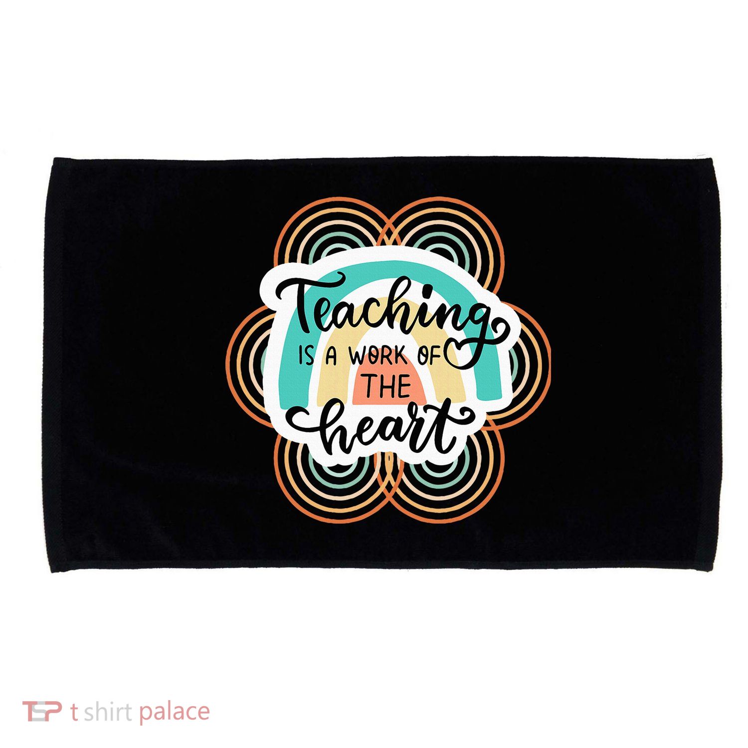 Teaching Is A Work Of The Heart Microfiber Hand Towel