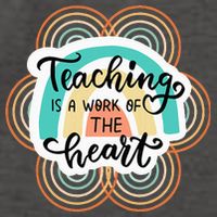 Teaching Is A Work Of The Heart Vector Backpack