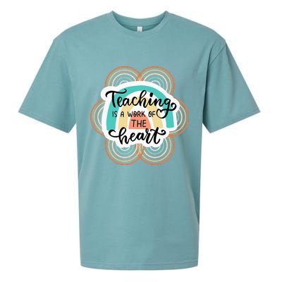 Teaching Is A Work Of The Heart Sueded Cloud Jersey T-Shirt